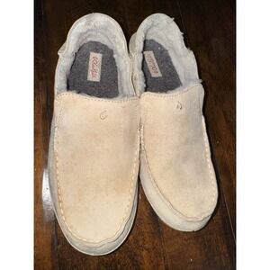 Women OluKai Nohea Soft Leather Slipper Tapa Aloha color 20269-XNXN Size 11 W